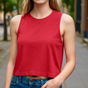 Spiritual Gangster Crop Muscle Sleeveless Tank Top Tee, Pink, Size XS/S, NWT